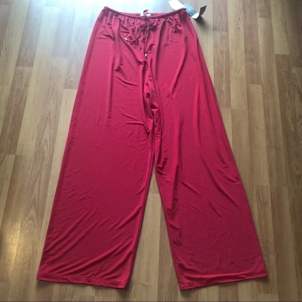 NWT Anne Klein Red Beach Coverup pants
